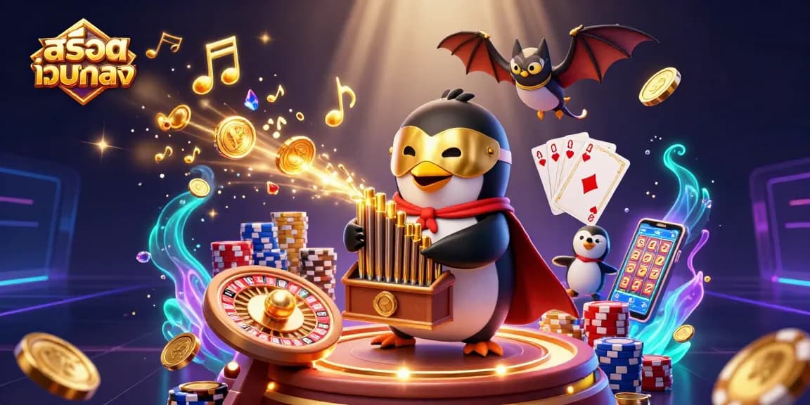 Experience thrilling gameplay in สล็อตเว็บตรง with exciting golden coins and vibrant casino elements.