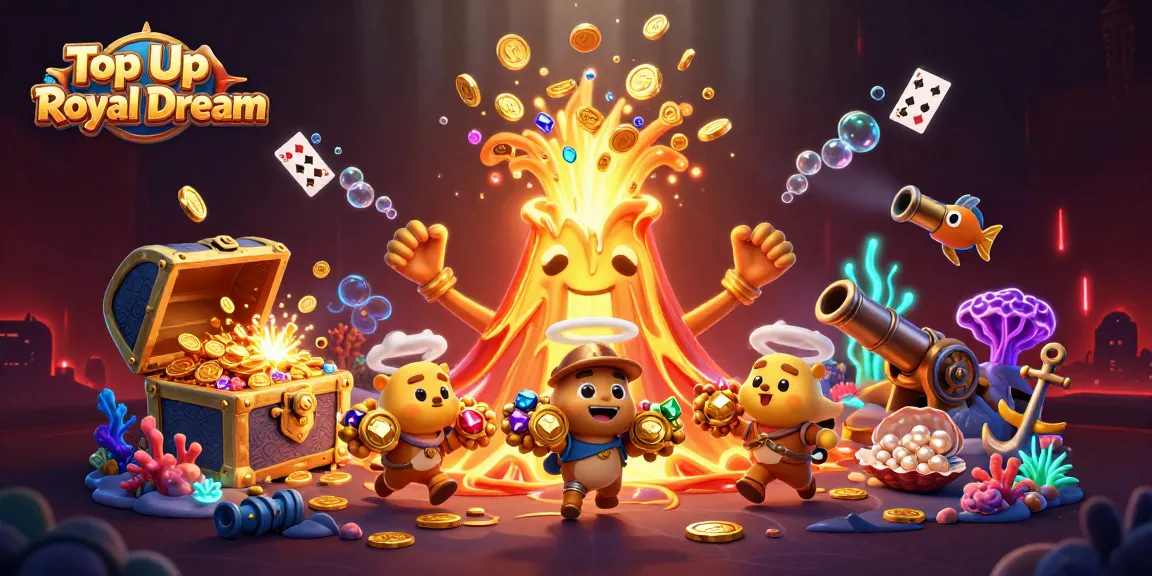 Top Up Royal Dream cepat dan terpercaya dengan koin yang mengalir penuh harta di arena permainan.