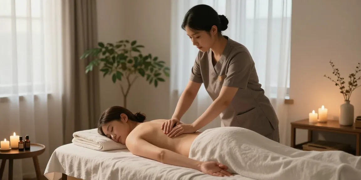 중구출장안마을 제공하는 편안한 마사지 장면과 아늑한 실내 환경을 보여줍니다.