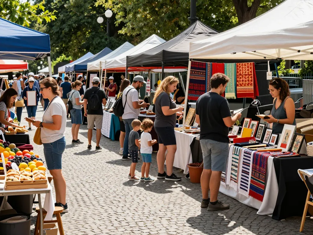 Vibrant urban marketplace with shoppers exploring eclectic goods celebrating local culture at https://forumup.org/shop/search.php?ca_id=&addr1=&addr2=&addr3=&schKeyword=.