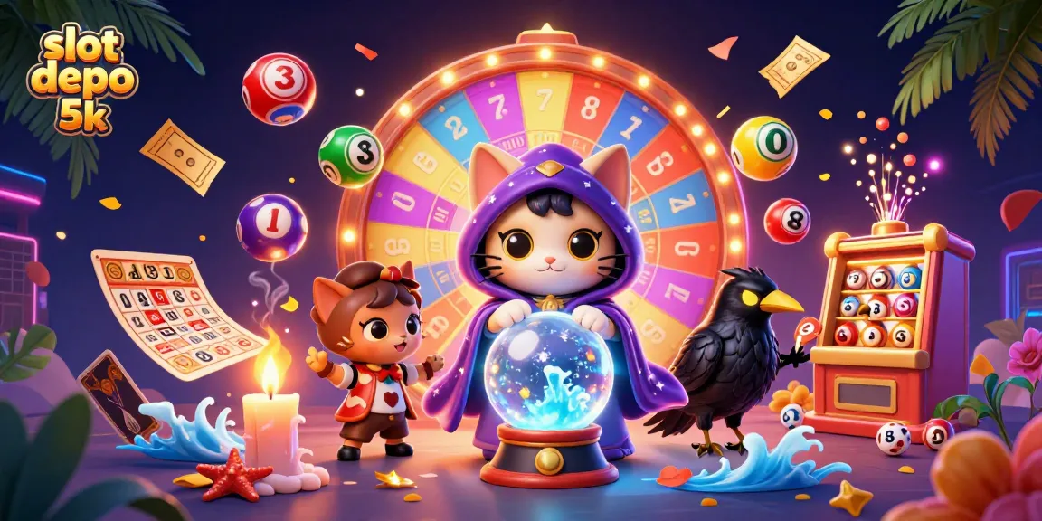 Experience slot depo 5k excitement with a lively 3D depiction of vibrant casino elements.
