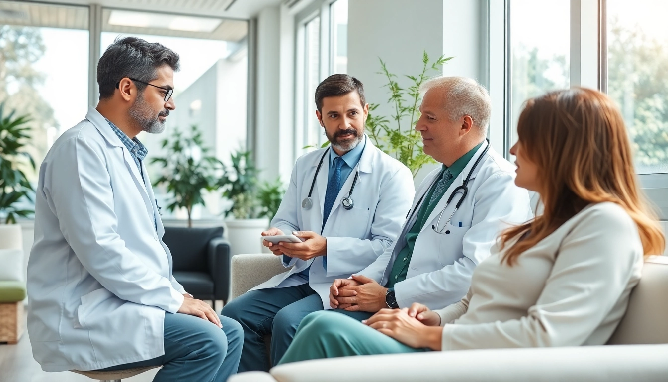 Consultation with medical marijuana doctors Baltimore MD in a serene clinic environment.
