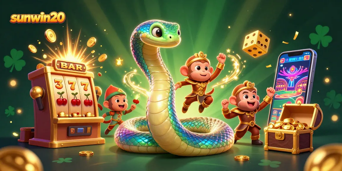 Engage with sunwin20's vibrant casino experience featuring a rainbow serpent and epic jackpot elements.