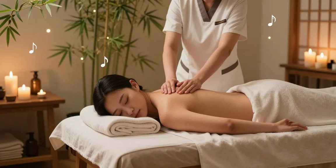 Serene scene of a professional therapist performing 부산스웨디시 massage in a calming wellness retreat setting.