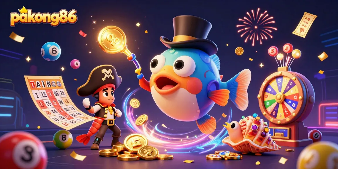 Engage in thrilling lottery action with pakong86, featuring vibrant lottery elements and fun characters.
