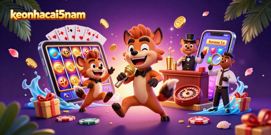 Experience the excitement of keonhacai5nam at this vibrant comedy casino scene with hyenas.