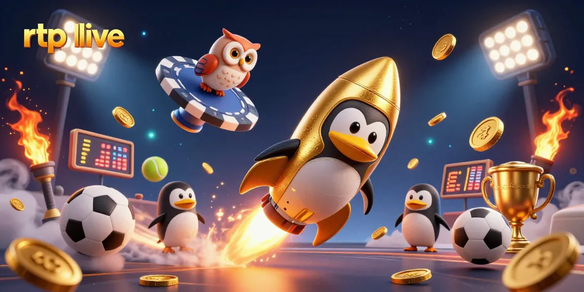 Engage with rtp live gaming featuring a golden penguin and dynamic casino elements.