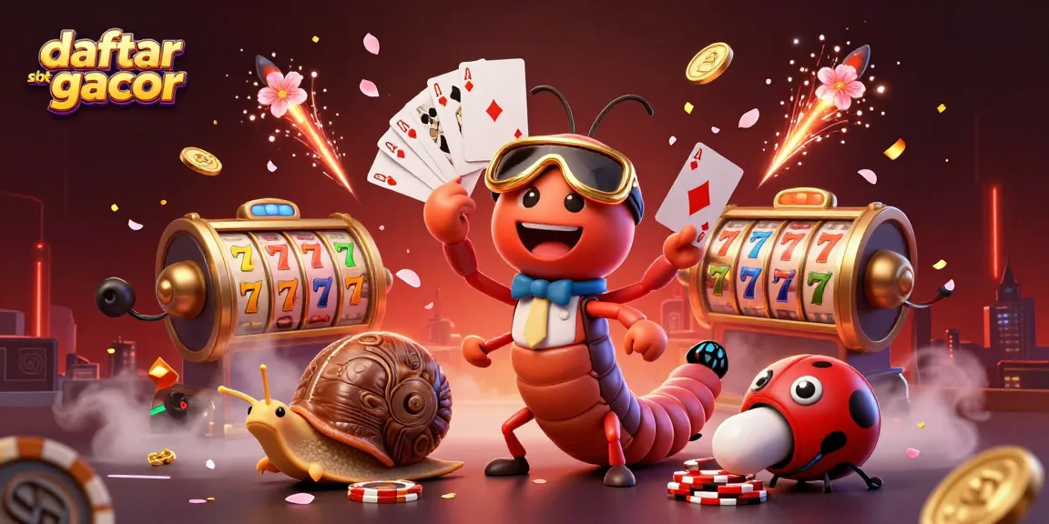 Spin the reels at daftar slot gacor, featuring festive slot games and vibrant characters in action.