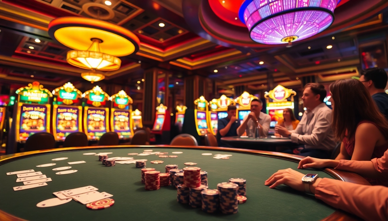 Experience the excitement of demo slot pragmatic games in a vibrant, luxurious casino setting.