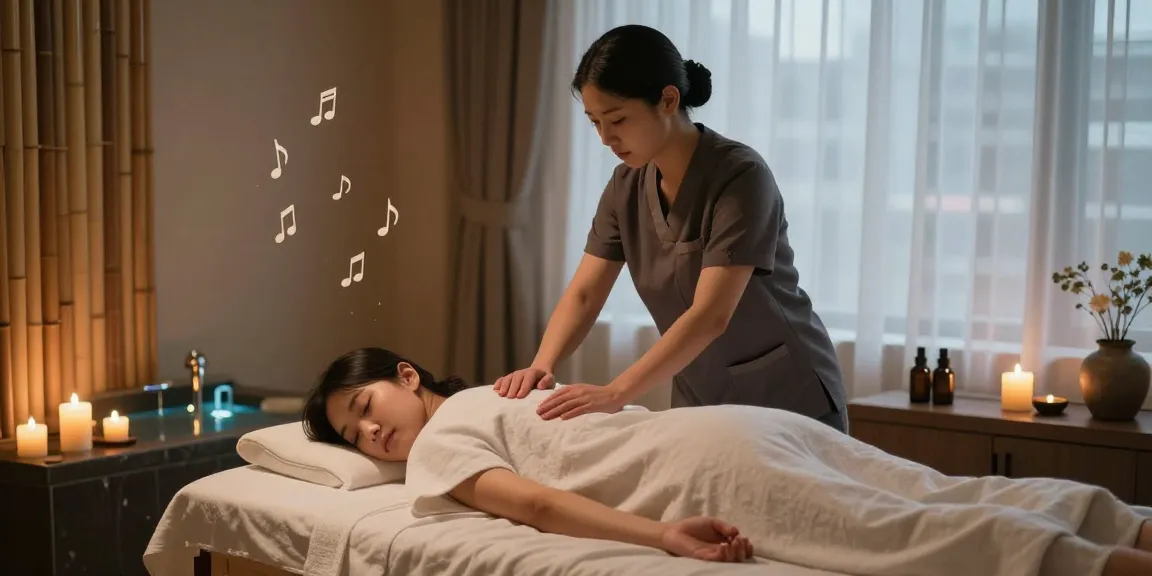 Relaxing 서울출장안마 scene with a therapist providing a soothing massage in a tranquil spa environment.