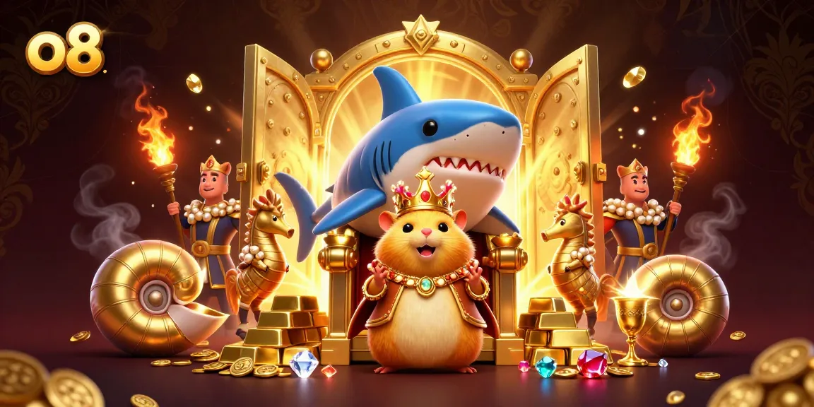 Experience big wins at o8 with the golden hamster king ruling over a treasure-filled casino.