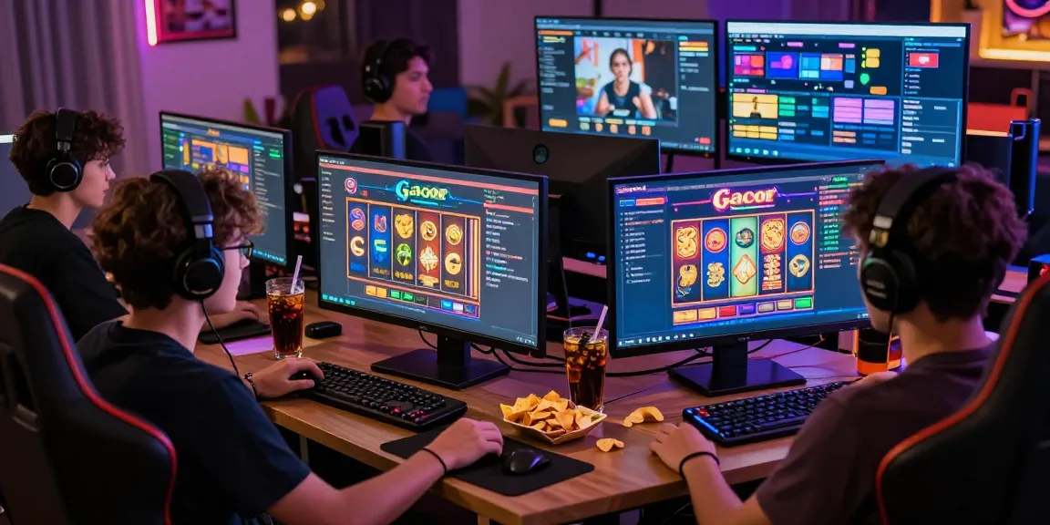 Engaged players experiencing the thrill of slot gacor online gaming.