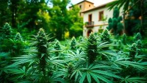 Observer les plants de canabis espagne dans un cadre paisible représentatif de l'Espagne.