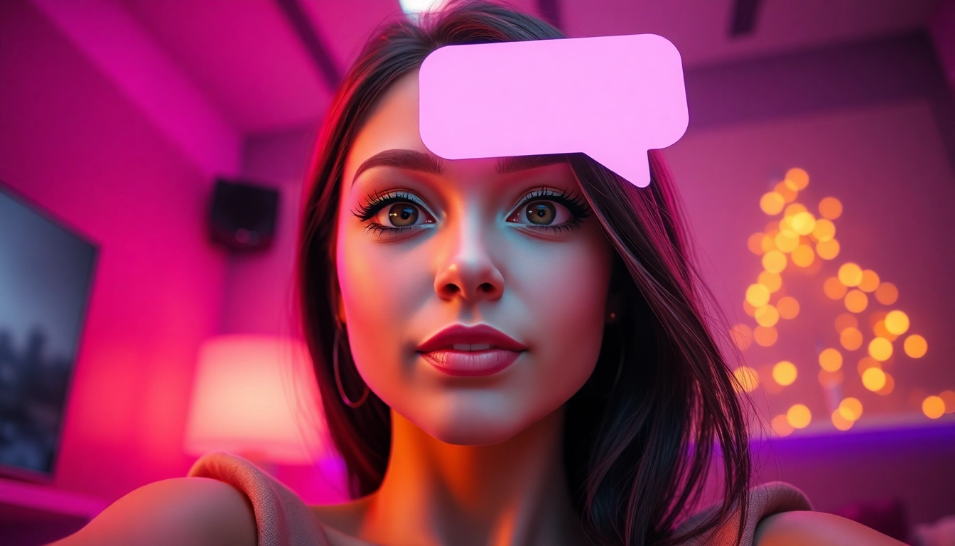 Engaging AI porn chat interface featuring a friendly character for intimate conversations.