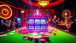 Experience high-stakes gameplay with idnslot at a vibrant casino table.