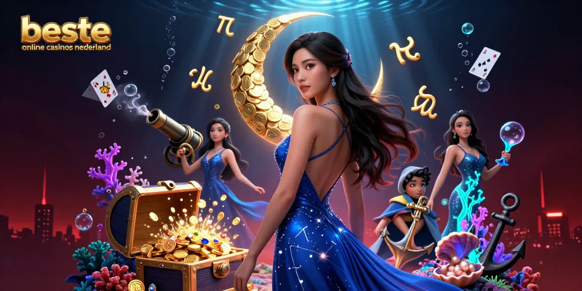 Experience thrill at the beste online casinos nederland with stacked chips and a vibrant gaming scene.